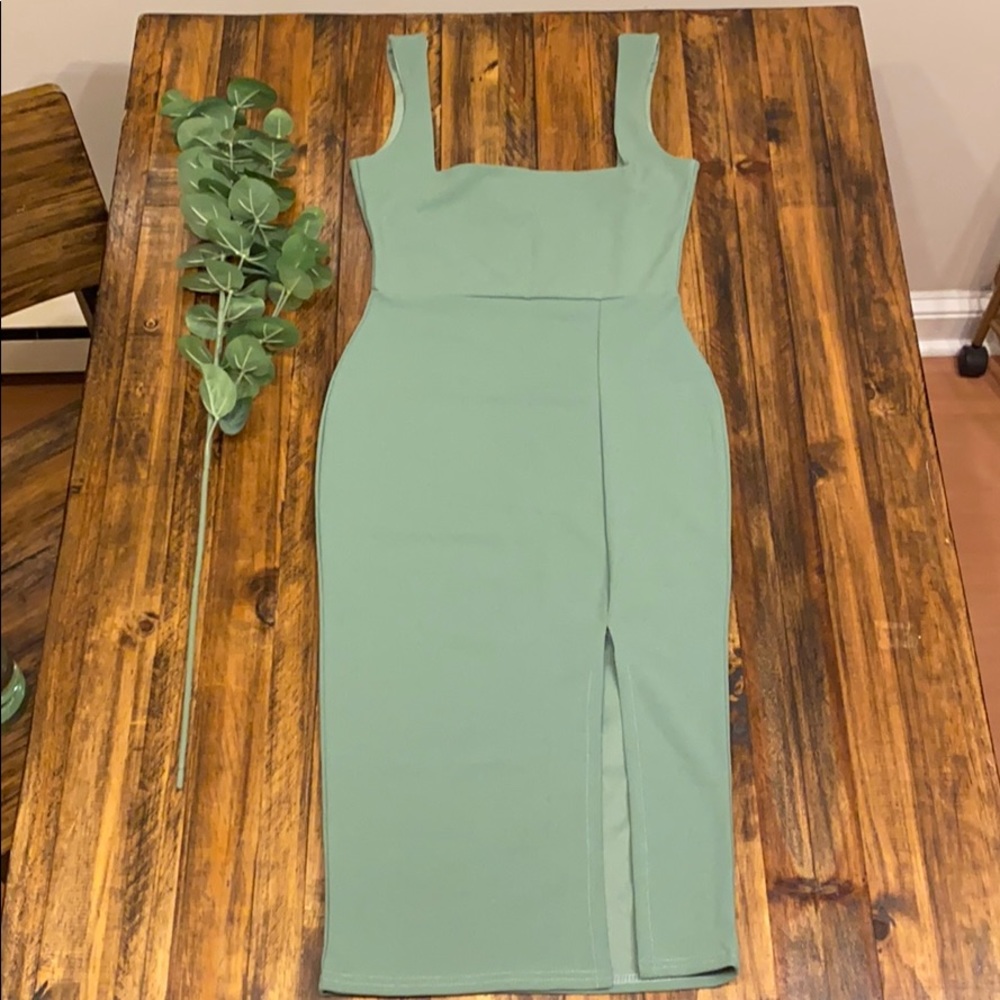 Nasty Gal Sage Midi Dress